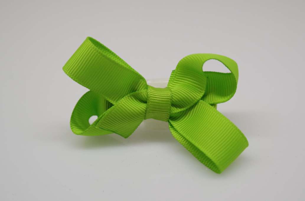 Small bowtique hair Bow with colors  Apple Green
